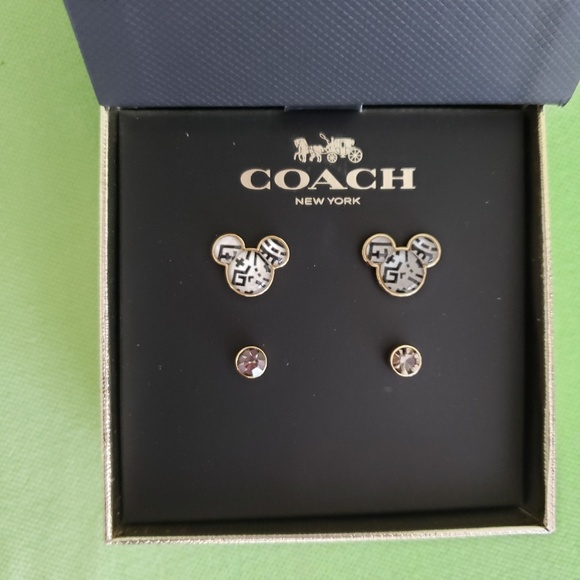 COACH DISNEY MICKEY MOUSE X KEITH HARING STUD EARRINGS BOXED SET:NIB C7783 - Picture 11 of 11